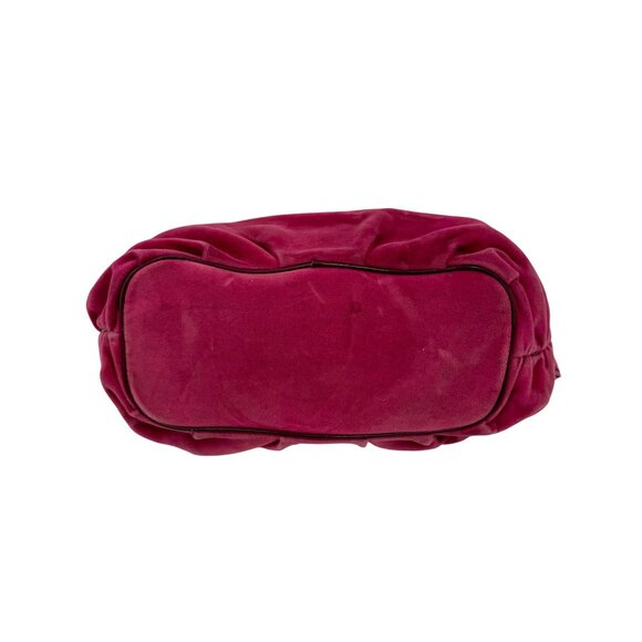 RARE Vintage Y2K Juicy Couture Pink Velour Vegan Leather Embroidered Logo Bag - Picture 11 of 16